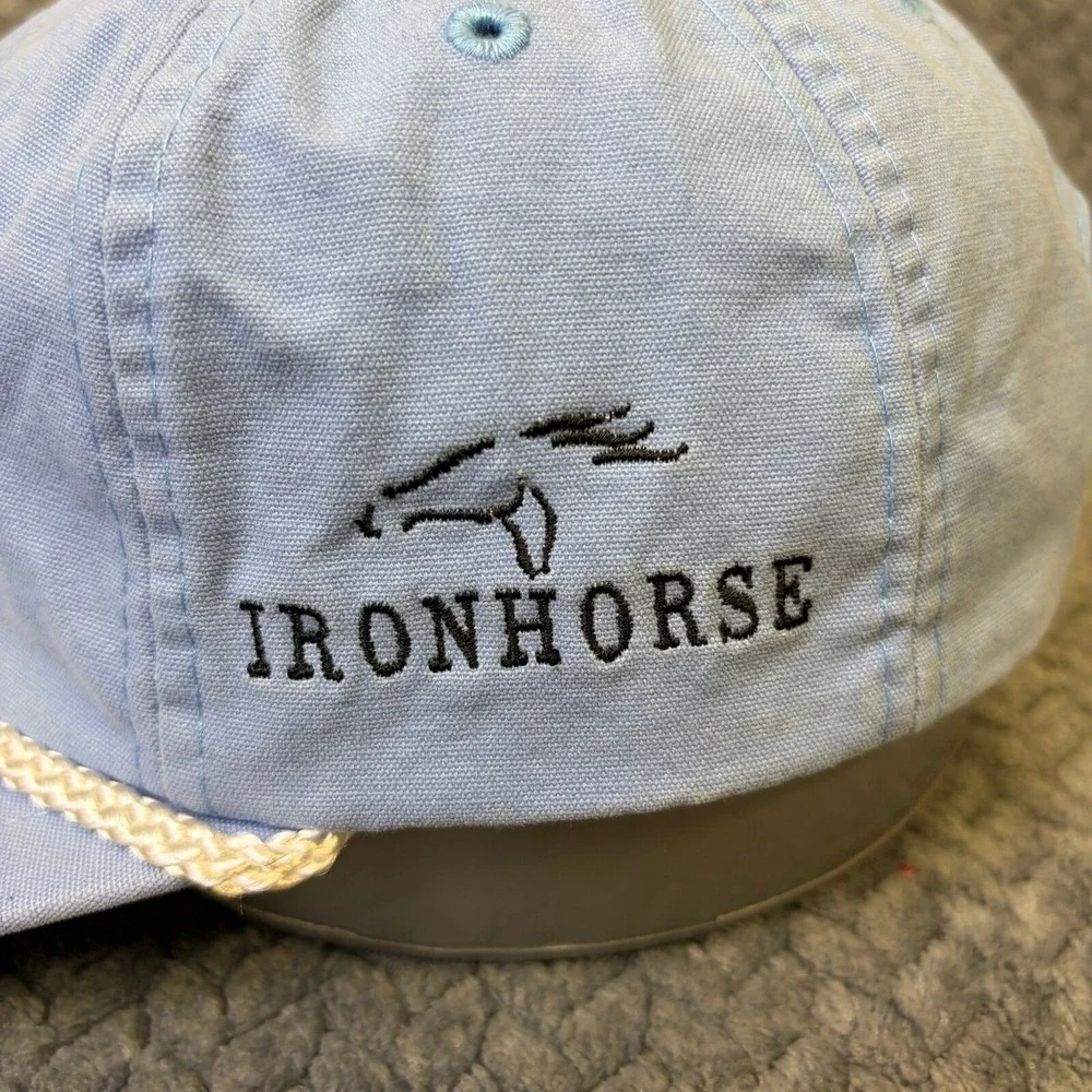 Imperial KC Ironhorse Rope Hat Light Blue Cotton Adjustable Cap DNA001
